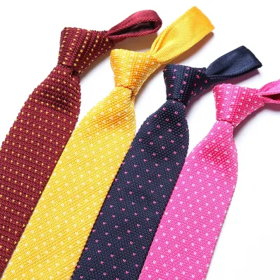 24 Colors Wholesale Men's Fashion Neckties Stars and Heart Design Slim Knitted Polyester Ties with Love