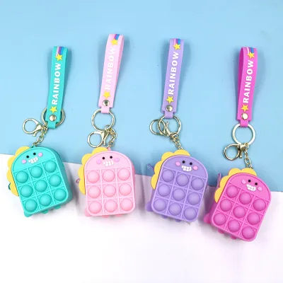 2023 Cute Cartoon Reliever Mini Pocket Silicone Wallet Women Coin Purse Girls