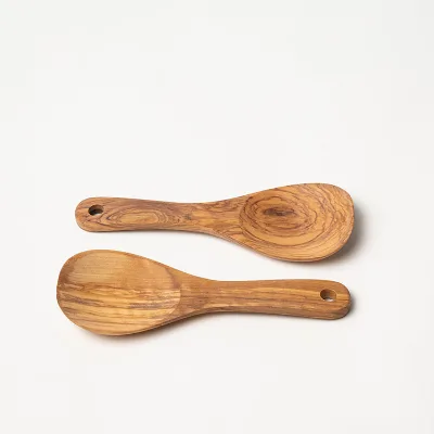Wooden Rice Spoon Paddle Non-Stick Rice Spoon Spatula Heat Resistant Rice Cooker Long Handle Wooden Stir Spoon