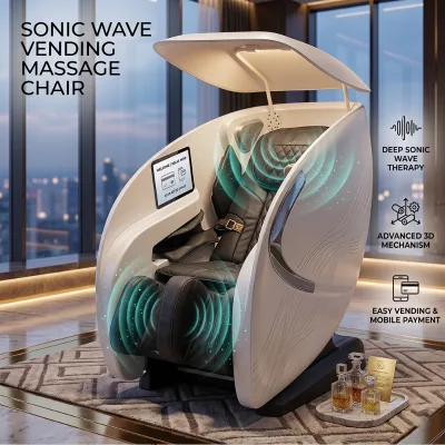 Newest Sonic Wave Full Body Massage Chair Multifunctional Comfortable Intelligence Zero Gravity PU Leather Touch Display Screen