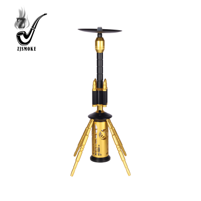 Customised Printed logo High Quality Portable Hookah Stainless Steel Glass Rocket Hookah
