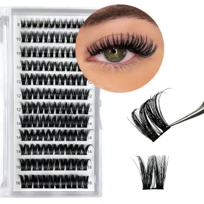 Wholesale Individual Eyelashes Tray Lash Extensions Silk Eye Luxury Lashes Clusters Eyelash Cluster Kits