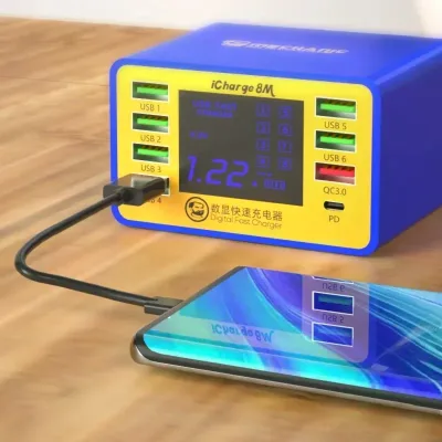 MECHANIC I Charge 8M V-Power 8Pro Super Fast Charger with QC3.0 PD Wireless USB Charging Hub 896P 899 for IPad Smart Phones
