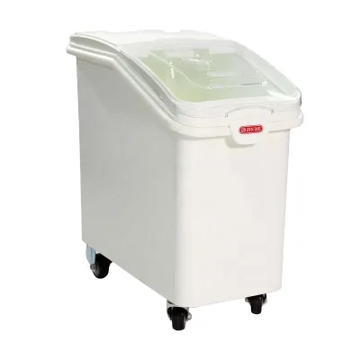 JD Factory 24L White Plastic NSF Certified Food Storage Container Ingredient Bin for Buffet Service