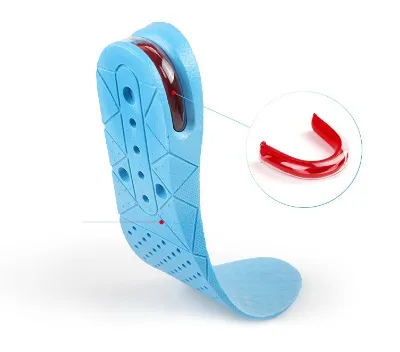 Anti-Shock High Increase Insoles PVC 2-Layers Inserts Air Cushion Foot Arch Support Insoles