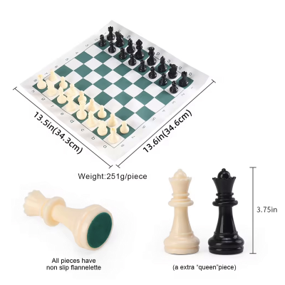 High Quality Chess Game Set With Chessboard 32 Chess Pieces With Chessboard Tournament Plastic Outdoor Chess