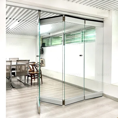 American Modern Hot Sale Aluminum Frameless Folding Door for Courtyard