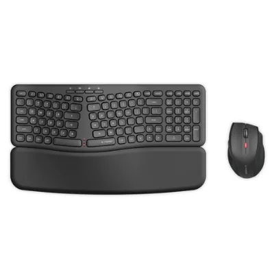 OEM Ergonomic 2.4G Wireless Keyboard and Mouse Combo Full Size LED Backlit Lag-Free for PC&Laptop
