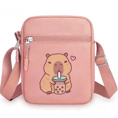 HY2 Children Capibala Printed Boys and Girls Bag Casual Cute Shoulder Bag