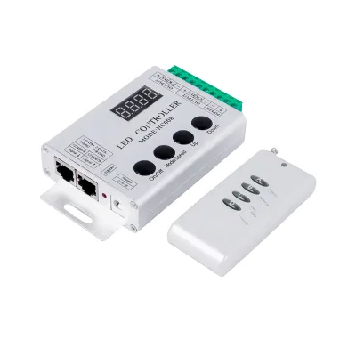 HC008 Digital 5V-24V 2048 Points RGB SK6812 SM16703 WS2811 8208 Smart RGB Remote Control Pixel LED Controller Kids Playground