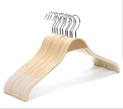 Fashion Non-slip Design Laminated Wooden Hangers for Shirt Dress