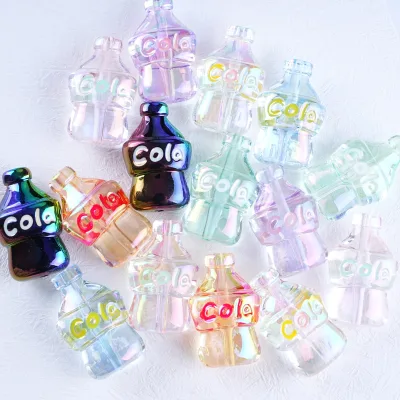 Transparent Oil-drop Cola Colorful UV Simulation Cola Bottle DIY Bracelet Beads Materials Earrings Pendant Jewelry Accessories
