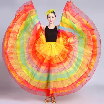Spanish Bullfighting Dance Skirt Belly Dance Skirt Opening Dance Full Skirt Performance Costume Stage Costume