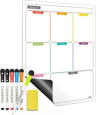 Wholesale Dry Erase Board Magnetic Calendar Flexible Weekly Planner for Fridge