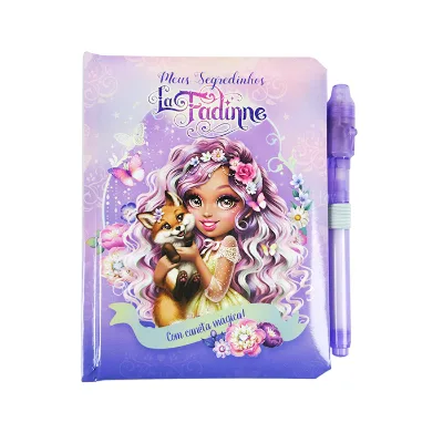 Customized Notebook Diary Children's Record Princess Hardcover Notebook With Pen and Lock for Kids Journaling