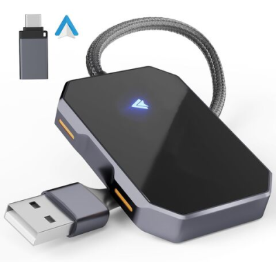 Android Auto Wireless Adapter Convert Wired to Wireless Android Auto Carplay Support Online Upgrade And Android Auto 12+
