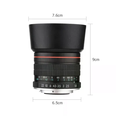85mm Fixed Focus Camera Lens F1.8 Large Aperture Manual Focus With EF Mount for Canon EOS Rebel T8i T7i T6 T3i T2i 4000D 2000D