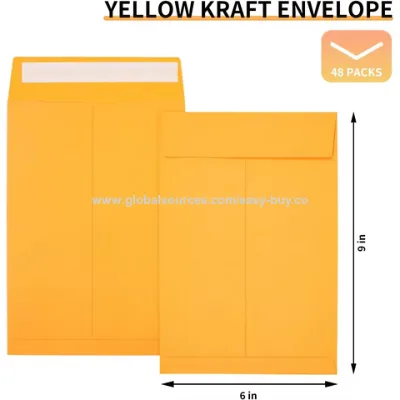 Envelopes Custom Paper and Envelope Tear Resistant Self Seal Postcard Envelope Kraft Packaging Envelope for Mailing Letters