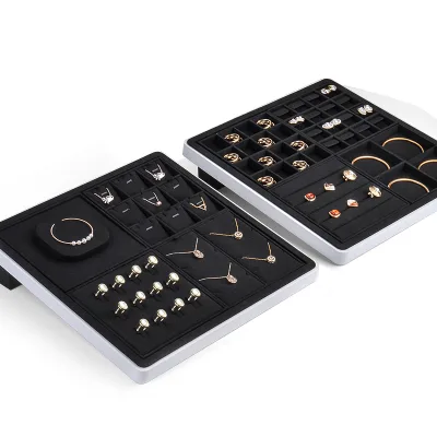 Jinsky New Top Luxury Custom Jewelry Display Table Window Stand Tray Display Jewelry Display Set