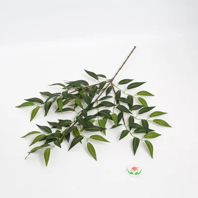 New Willow Leaves Braches Artificial Willow Branch Plant Greenery Silk Foliage Simulated Willow for Garden Fence Hedge Decor