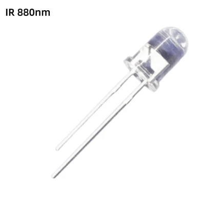 Customized 45deg 0.1W Power Dissipation 5mm IR 880nm LED Emitter Infrared LED Diode for Night Vision
