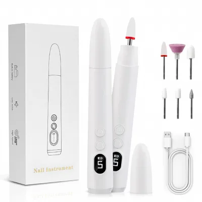 Wholesale 18000RPM Professional Portable Stainless Steel Nail Drill Rechargeable Electric Efile Dual Type-C Charging US/UK