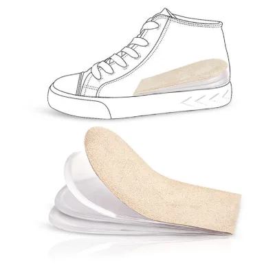 Custom Pu Silicone Invisible Inner Heightening Half Pad Soft Suitable Heightening Heel Pad
