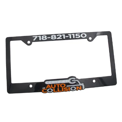 Custom 3D logo Reflective License Plate Frame Auto License Plate Holder