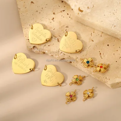 Custom Engravable Heart Charms