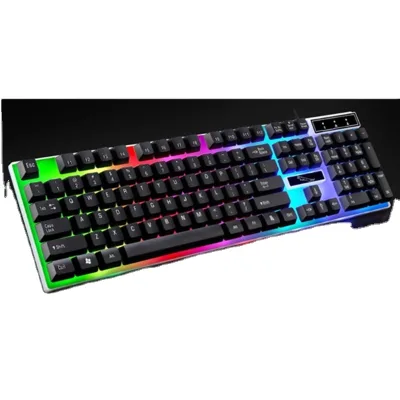 Clearance Sales Dropshipping Wholesale Mechanical Keyboard RGB LED Wired Backlight USB Colorful 104 Keys Gaming Keyboard