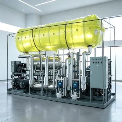 Remote Monitoring Carbon Dioxide Gas Plant 150kWh Dry Ice Gas CO2 Equipment with Storage Tank