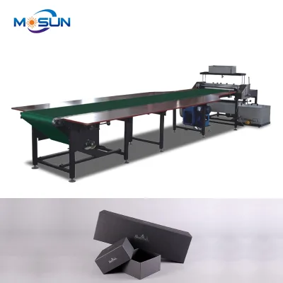 JS-650F Manual Hard Cover Paper Box Making Machine Paper Gluing Paper Gluer 20 SETS/MONTH Production Capacity 100-2000MM 80-200g