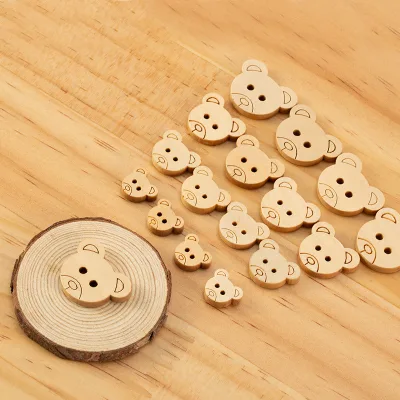 DIY 2Holes Wood Sewing Buttons Buttons for Children Scrapbooking Wooden Buttons Natural