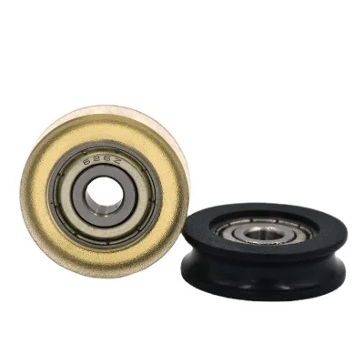 Manufacturer Produces 626ZZ Bearing Pulleys U Groove Door and Window Wardrobe Wheels Amber Colored Steel Pulley Wheel
