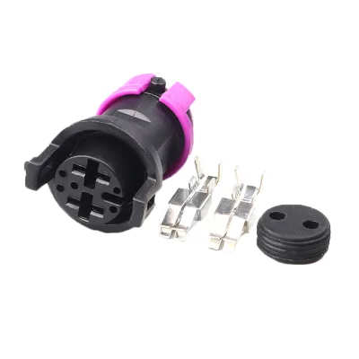 Motorcycle Headlamp Frog Lamp HID LED Adapter with 6.3 Series Auto Connectors Easy Installation