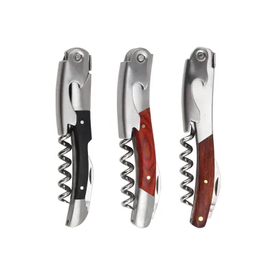 Hip-home Pakka Wood Handle Red Wine Corkscrew Custom Stainless Steel Wine Opener