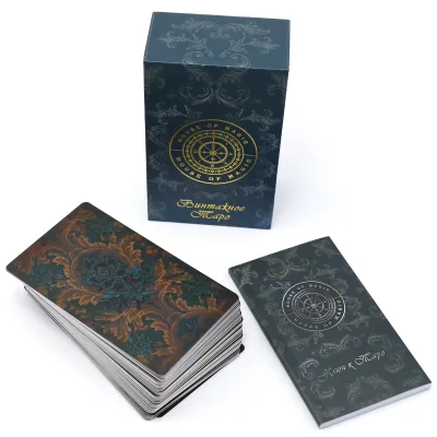 Factory customized game printing tarot card, with guide manual bronzing box top cover box bottom box game printing tarot card