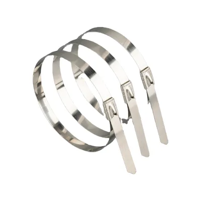 4.6*300mm Ball Self-locking 304 Stainless Steel Cable Tie, Anti-corrosion Metal Binding Strap