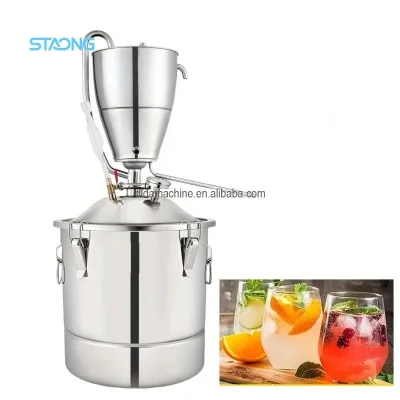 Strong Home Alcohol Distiller 50L PLC Wine Distillation Equipment Household Small Extraction Machine 1 Year Warranty Easy