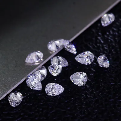 Small Sizes Pear Lab Grown Melee Diamond Calibrated Pear Cut Fancy Loose Melee Diamonds Full Cut Pear Diamond for Jewellery