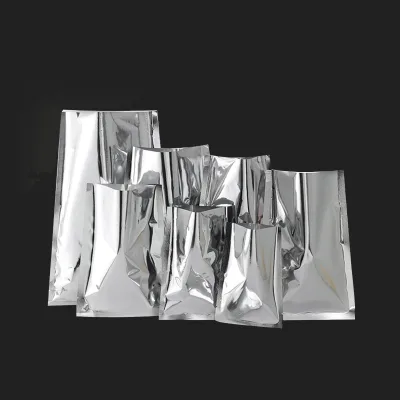 Three-Side Sealed Aluminum Foil Vacuum Packaging Bag Aluminized Flat Blind Box for Pet Food PE Plastic for Sugar and Jelly