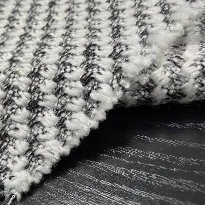 Tweed Fabric Fancy Yarn Small Fragrant Fabric Yarn Dyed Black and White