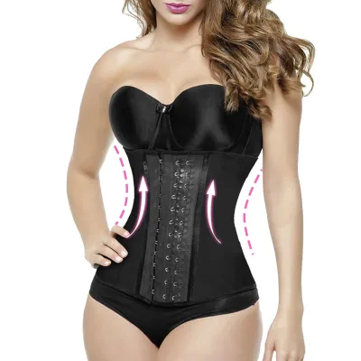 2025 New Arrival Latex Waist Shaper Hooks Closure Waist Cincher Under Bust Waist Trainer for Liposuction Lumbar Support Belt