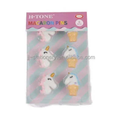 Office Supplies Wholesale Push Pins unicorn Push Pins Accept Custom Logo on the Box
