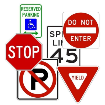 Road Safety Reflective Road Sign Bicycle Safety Signs Parking Lot Traffic Sign Garage