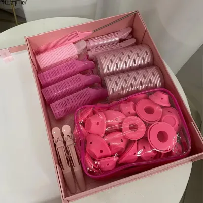 Wanmei OEM Custom Private Label Beauty Ins Hair Roller Curler Set with Scrunchie Silk Hair Curlers for Sleep Care