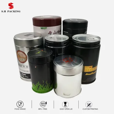 Empty Tin Cans With Easy Open Ends EOE Resealable 4 oz 8oz 16oz