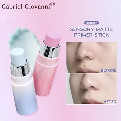 3-Color Matte Primer Stick for Long-Lasting Even Skin Tone Primer Stick