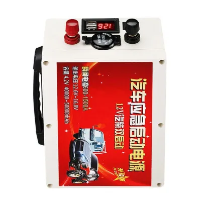 12v Large Displacement diesel Car Emergency Starting Power Supply for Hitch Fire Strong Start Mobile Battery