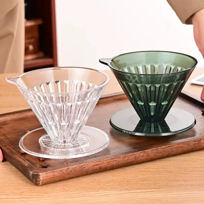 1PCS Pour Over Coffee Dripper Cone Plastic Dripper Large Pour Over Coffee Maker Reusable Coffee Filter Cup